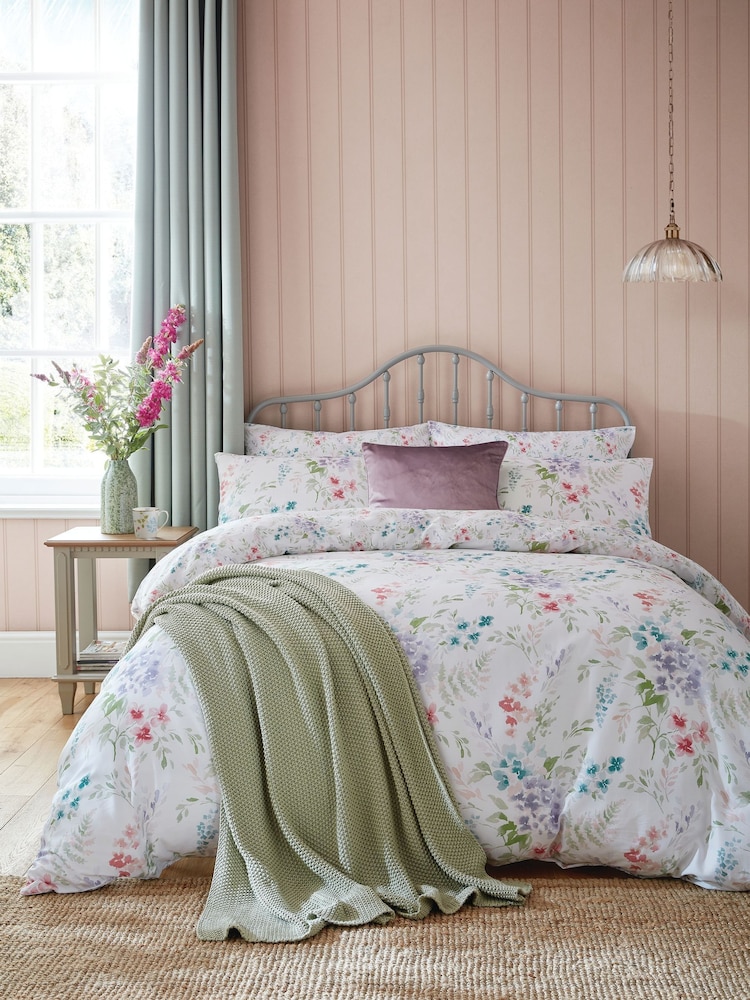 Laura Ashley 100% Cotton Aulden Flowers Duvet Cover and Pillowcase Set - Изображение 1 из 8