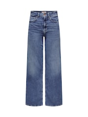 ONLY Blue Wide Leg High Waisted Jeans With Super Stretch - Image 6 of 7