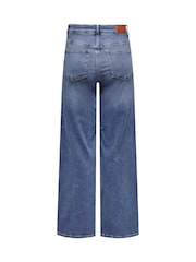 ONLY Blue Wide Leg High Waisted Jeans With Super Stretch - Image 7 of 7