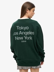 Superdry com capuz grande e logotipo central City Loose Crew Sweatshirt - Imagem 2 de 6
