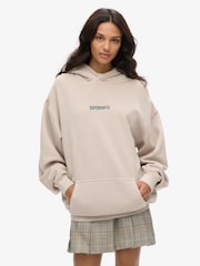 Superdry Oversized Micro Logo Graphic Hoodie - Imagen 1 de 6