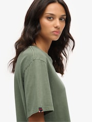 Superdry Green Oversized Classic Essential T-Shirt - Image 3 of 6