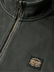 Superdry Black Oversized 100% Cotton Contrast Stitch Track Jacket - Image 6 of 6