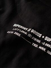 Superdry Black Oversized Utility Sport Logo 100% Cotton T-Shirt - Image 6 of 7