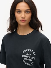 Superdry Oversized Copper Label Chest Graphic 100% Cotton T-Shirt - Bild 3 von 5