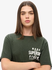 Superdry Green Oversized Machined Goods Workwear T-Shirt - Image 2 of 3