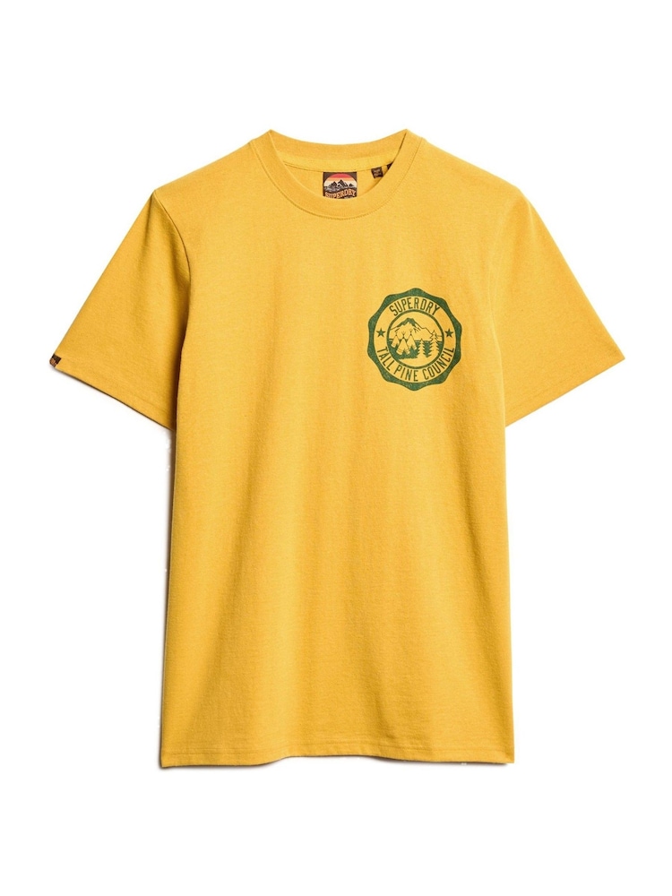 Superdry Yellow Oversized Outdoor Graphic T-Shirt - Image 4 of 4