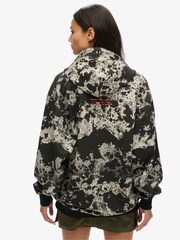 Superdry Black Oversized Utility Camo Logo Hoodie - Image 2 of 6