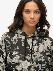 Superdry Black Oversized Utility Camo Logo Hoodie - Image 4 of 6