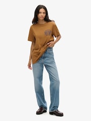 Superdry Brown Oversized Machined Goods Workwear T-Shirt - Image 3 of 7