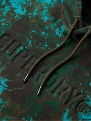 Superdry Green Oversized Utility Camo Logo Hoodie - Image 6 of 6