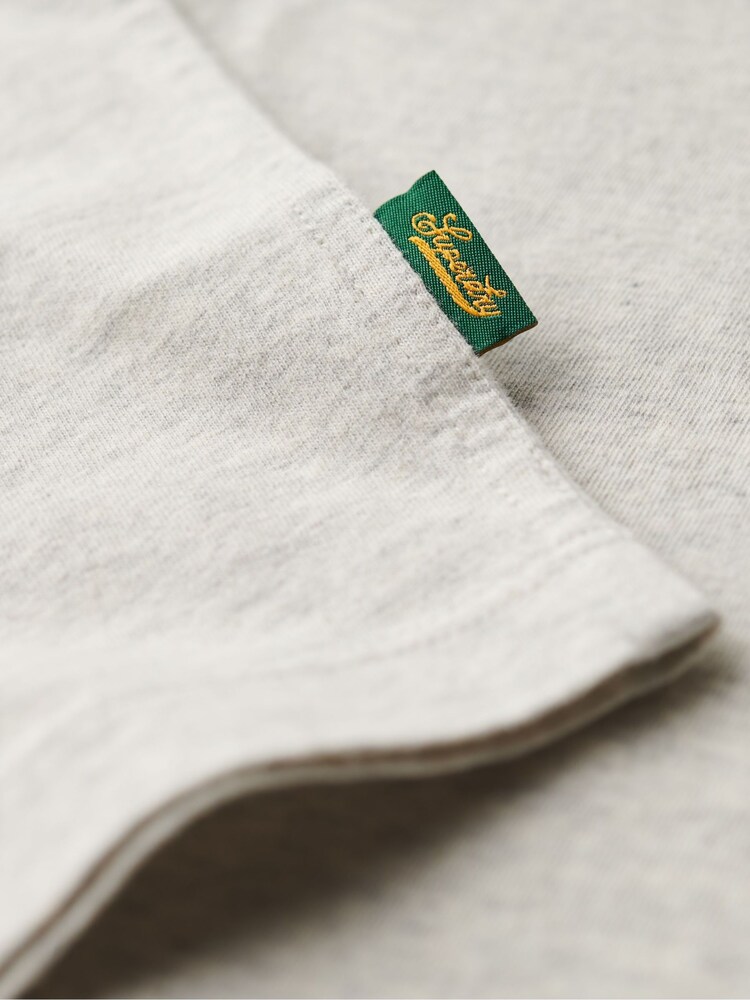 Superdry Grey Oversized Essential Logo Retro Striped 100% Organic Cotton T-Shirt - Image 6 of 6 Superdry Grey Oversized Essential Logo Retro Striped 100% Organic Cotton T-Shirt - Image 6 of 6