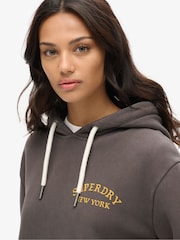 Superdry Black Oversized Tattoo Back Graphic Hoodie - Image 4 of 6