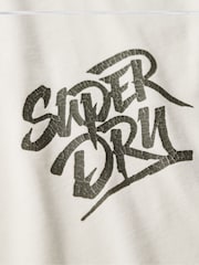 Superdry White Oversized Photographic Skate 100% Cotton T-Shirt - Image 5 of 5