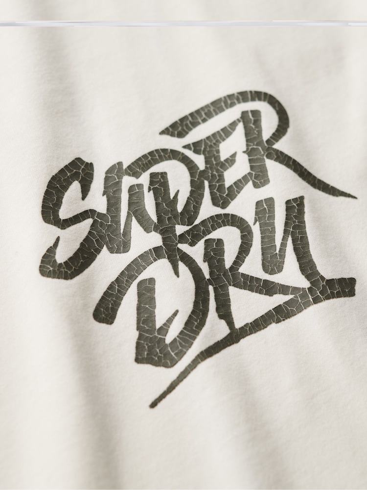 Superdry White Oversized Photographic Skate 100% Cotton T-Shirt - Image 5 of 5