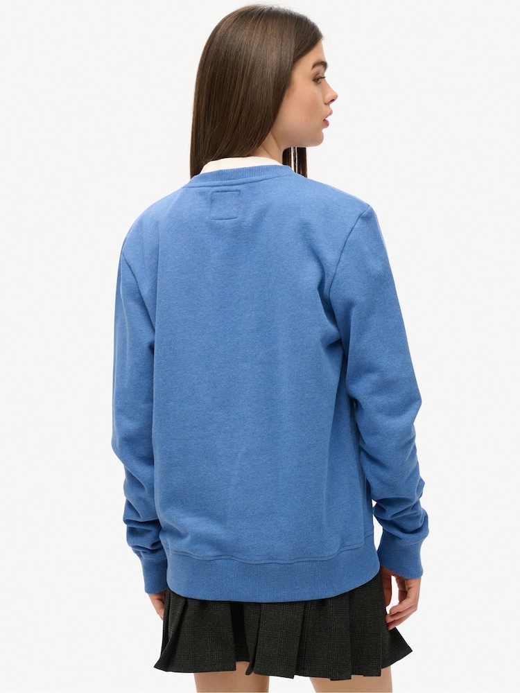 Superdry Blue Oversized Outdoors Graphic Crew Sweatshirt - Image 2 of 7