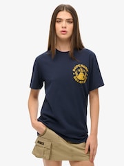 Superdry Blue Oversized Outdoor Graphic T-Shirt - Image 1 of 3