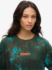 Superdry Black Oversized Utility Camo Graphic 100% Cotton T-Shirt - Image 4 of 4