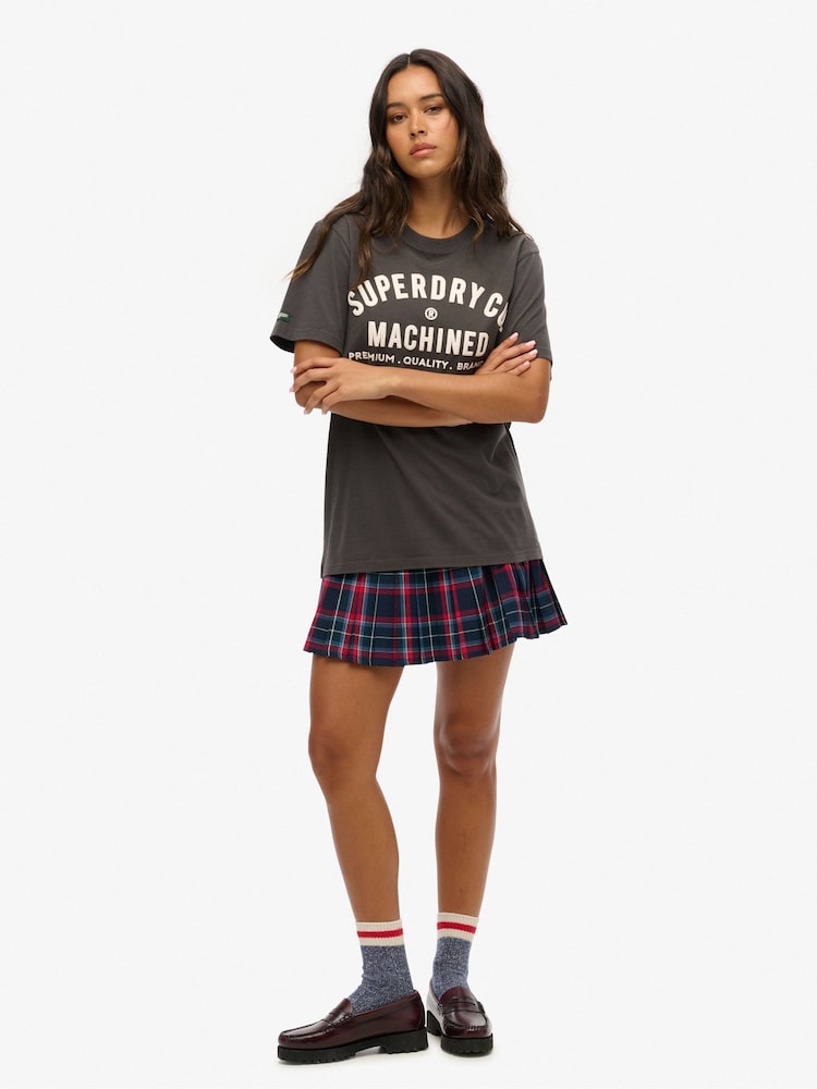 Superdry Black Oversized Machined Goods Workwear T-Shirt - Image 3 of 3