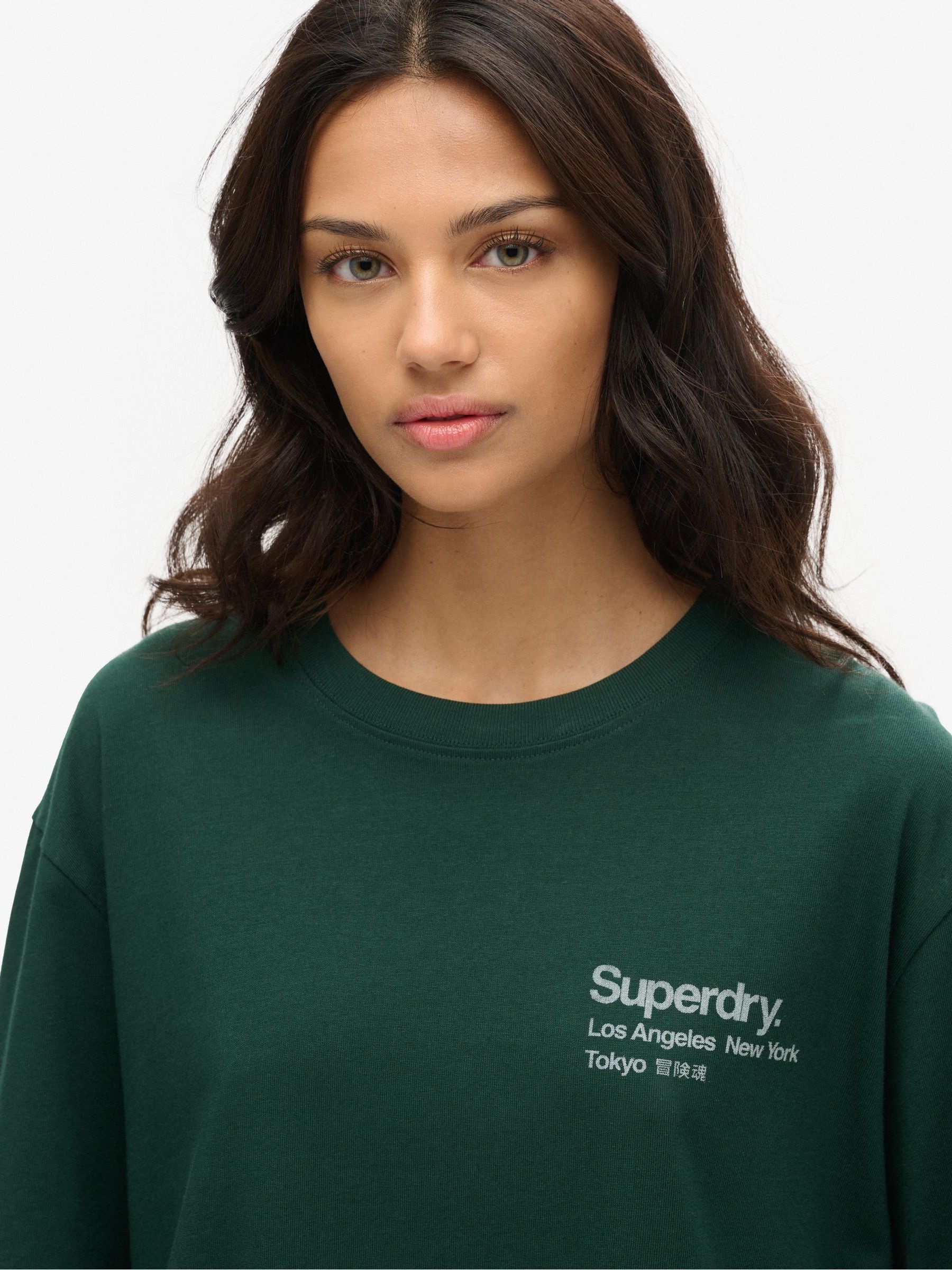 Superdry Maglietta Donna Archive Neon Graphic T-Shirt - Verde - Taglia 42