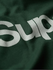 Superdry Green Oversized Core Logo City 100% Cotton T-Shirt - Image 7 of 7