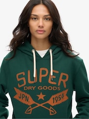 Superdry Green Oversized Outdoor Graphic Hoodie - Image 4 of 6