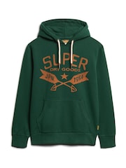 Superdry Green Oversized Outdoor Graphic Hoodie - Image 5 of 6