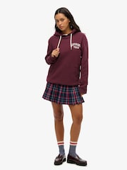 Superdry Purple Oversized Tattoo Back 100% Cotton Graphic Hoodie - Image 1 of 4