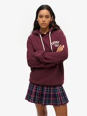 Superdry Purple Oversized Tattoo Back 100% Cotton Graphic Hoodie - Image 3 of 4