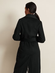 Phase Eight Black Petite Nicci Dark Black Wool Smart Coat - Image 2 of 7