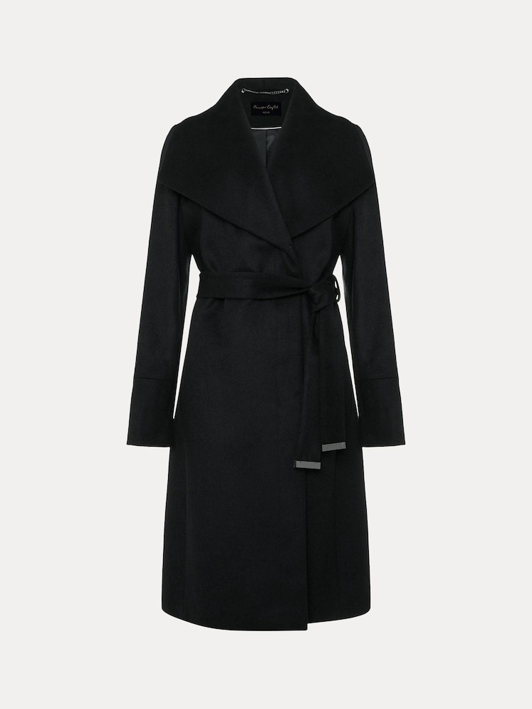 Phase Eight Black Petite Nicci Dark Black Wool Smart Coat - Image 7 of 7