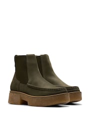 Clarks Green Suede Leather Linoso Top Boots - Image 3 of 7
