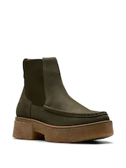 Clarks Green Suede Leather Linoso Top Boots - Image 4 of 7