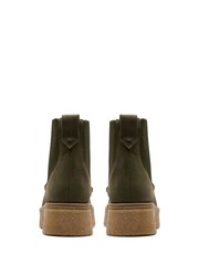 Clarks Green Suede Leather Linoso Top Boots - Image 6 of 7