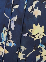 Jigsaw Blue Hidden Floral Satin Dress - Image 6 of 7