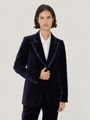 Jigsaw Blue Ashby Velvet Blazer - Image 1 of 1