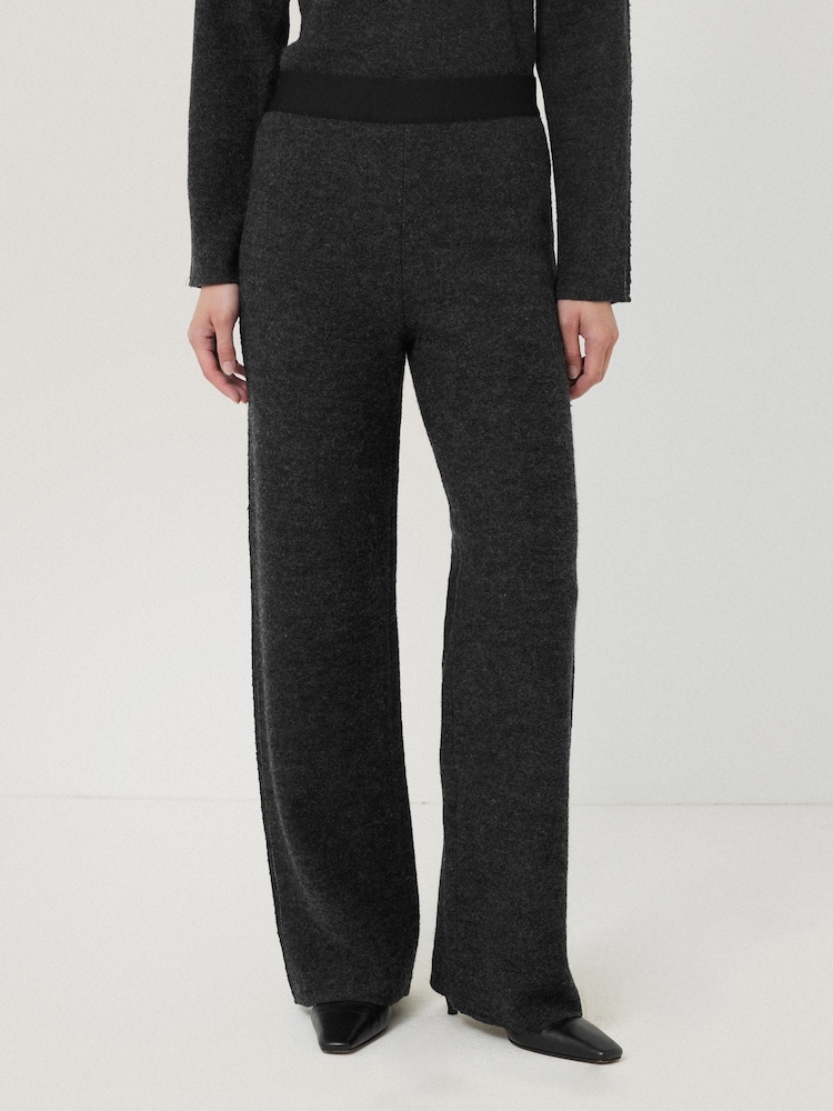 Jigsaw Grey Boiled Wool Blend Trousers - Image 1 of 6