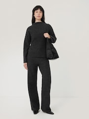 Jigsaw Grey Boiled Wool Blend Trousers - Image 2 of 6