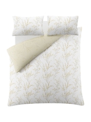 Laura Ashley Ochre Pussy Willow 100% Cotton Duvet Cover and Pillowcase Set - Image 3 of 6