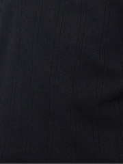 Jigsaw Blue Pointelle Henley 100% Cotton Top - Image 5 of 5
