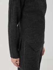Jigsaw Grey Boiled Wool Blend Batwing Top - Image 5 of 6