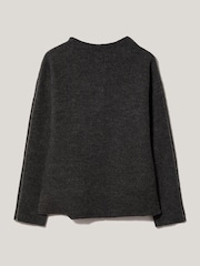 Jigsaw Grey Boiled Wool Blend Batwing Top - Image 6 of 6