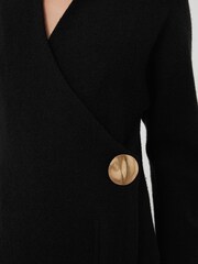 Jigsaw Black Boiled Wool Blend Disc Dress - Image 5 of 6