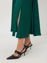 Jigsaw Green Floral Jacquard Midi Skirt - Image 2 of 6