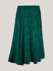 Jigsaw Green Floral Jacquard Midi Skirt - Image 5 of 6