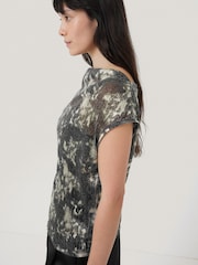 Jigsaw Gold Metallic Asymmetric Top - Image 2 of 6