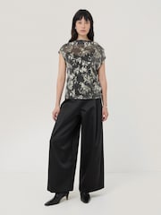 Jigsaw Gold Metallic Asymmetric Top - Image 3 of 6