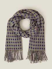 Accessorize Black Woven Check Winter Blanket Scarf - Image 2 of 3