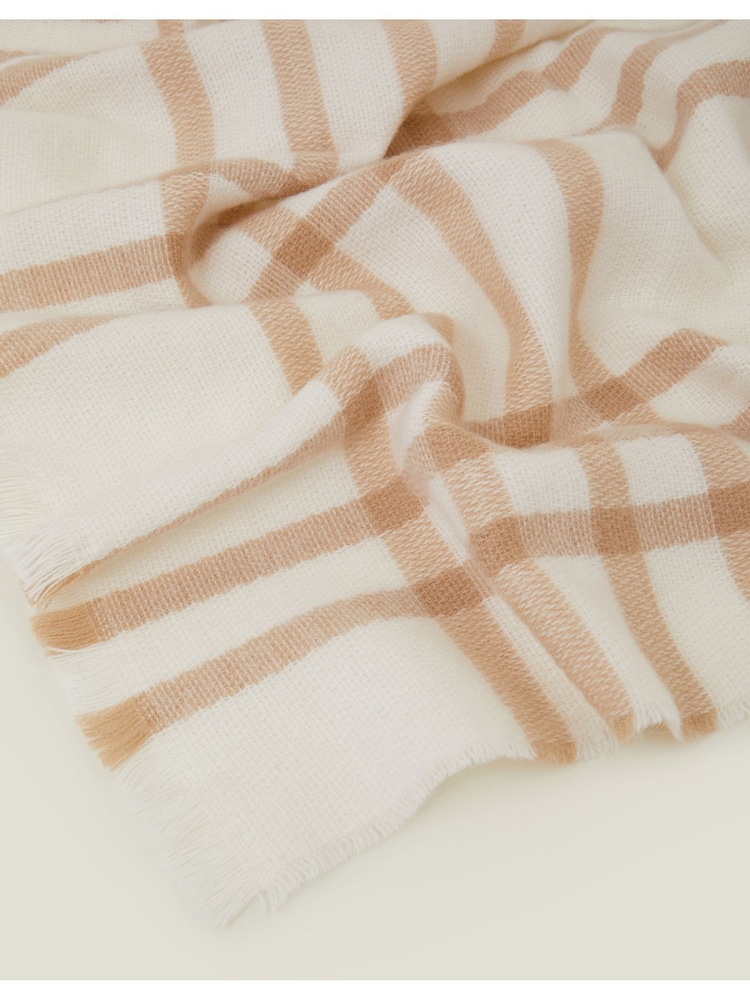 Accessorize Brown Large Check Blanket Scarf - Image 3 of 3 Accessorize Brown Large Check Blanket Scarf - Image 3 of 3