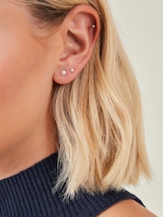 Accessorize Sterling Pearl Mix Stud uhani 3 komplet - Slika 3 iz 3